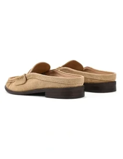 Siren Parker Loafer Mules - Taupe Suede