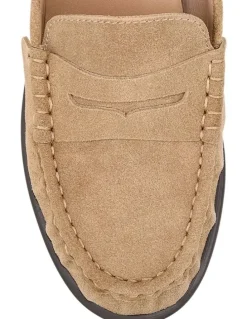 Siren Parker Loafer Mules - Taupe Suede
