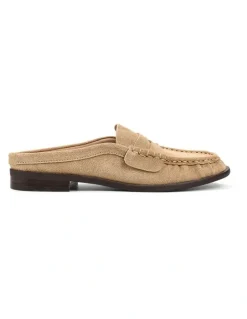 Siren Parker Loafer Mules - Taupe Suede