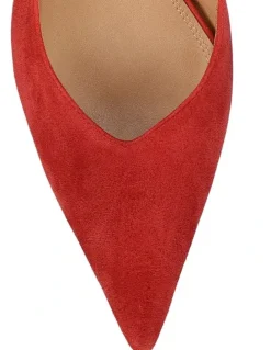 Siren Yankee Slingback Block Heel - Red Suede