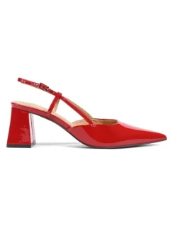 Siren Yasmine Slingback Heels - Red Patent Leather
