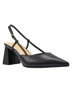 SIREN Yasmine Slingback Heels in Black