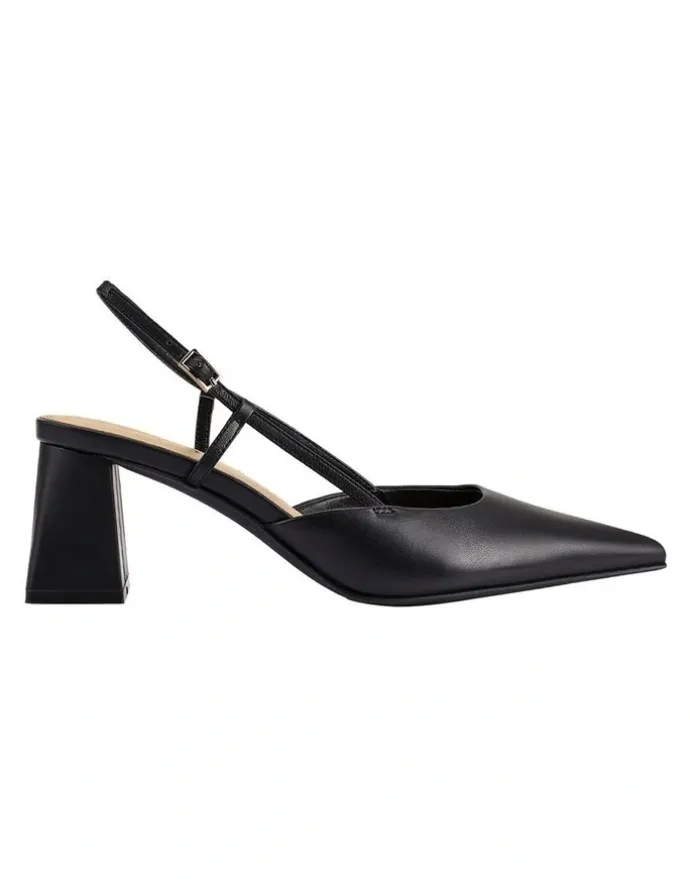SIREN Yasmine Slingback Heels in Black