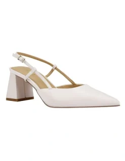 SIREN Yasmine Slingback Heels in Chalk