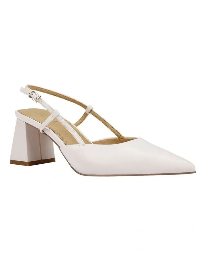 SIREN Yasmine Slingback Heels in Chalk
