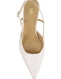 SIREN Yasmine Slingback Heels in Chalk