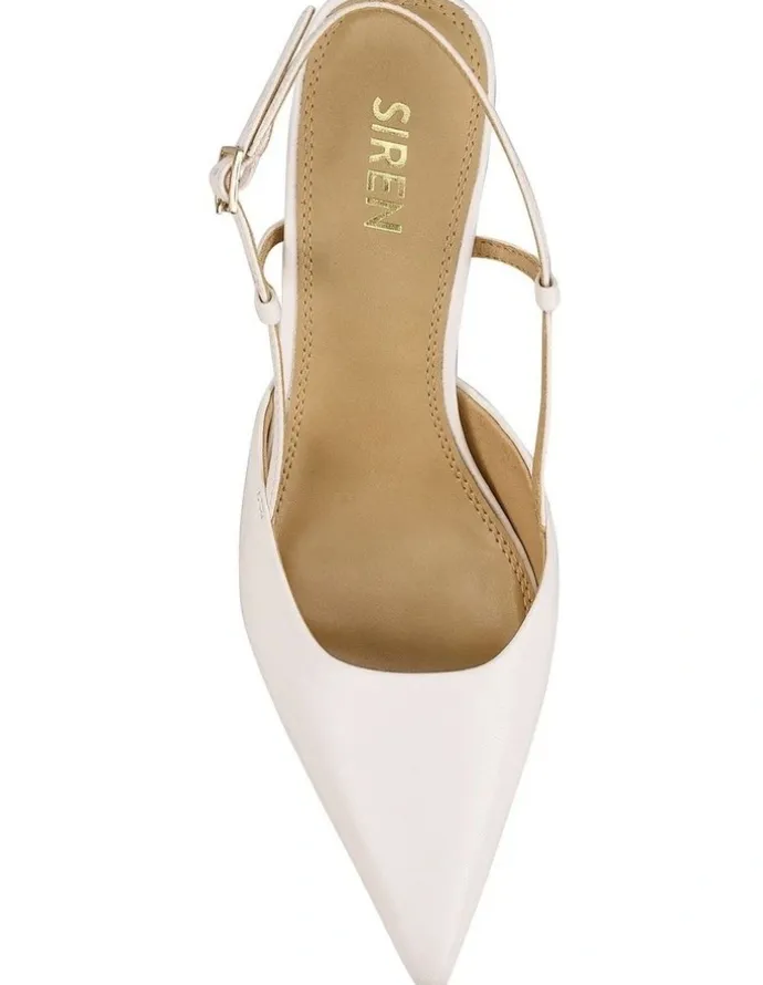 SIREN Yasmine Slingback Heels in Chalk