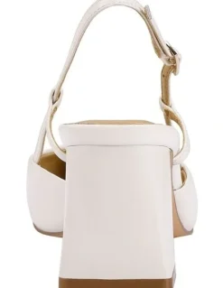 SIREN Yasmine Slingback Heels in Chalk