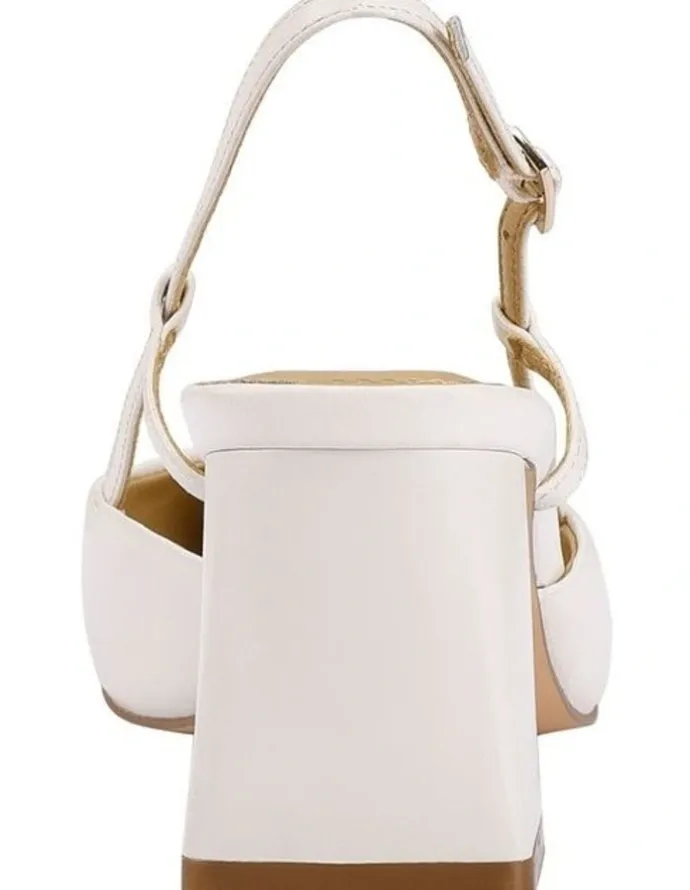SIREN Yasmine Slingback Heels in Chalk