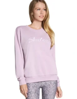 Skechers Signature Crew Jumper in Lt Purple