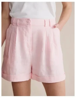 S.Kidman Leura Linen Shorts 1STW00108 in Pink