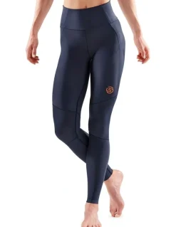 SKINS Series-5 Activewear Long Tights Skyscraper in Navy Blue
