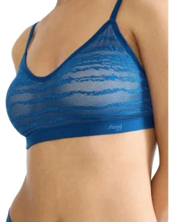 Sloggi Free Evolve Lace Bra in Blue
