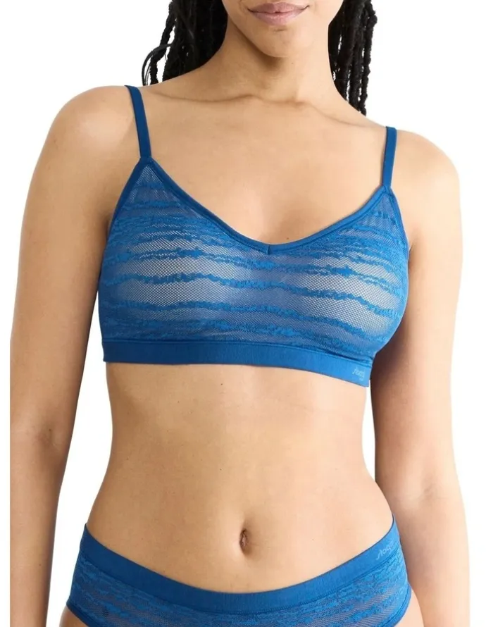 Sloggi Free Evolve Lace Bra in Blue