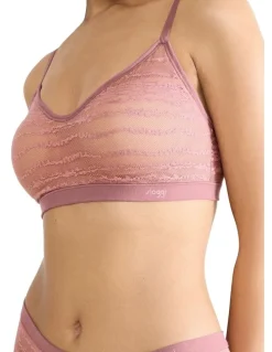 Sloggi Free Evolve Lace Bra in Pink