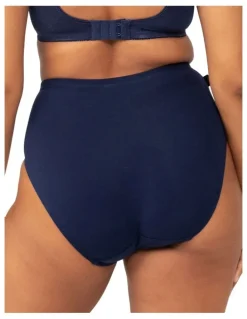 Sloggi Hikini Brief 2 Pack in Navy/Beige