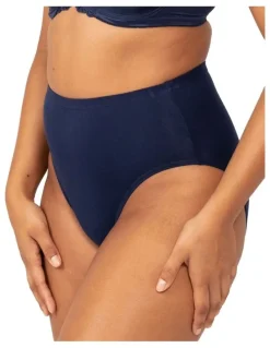 Sloggi Hikini Brief 2 Pack in Navy/Beige