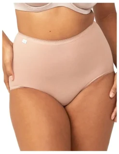 Sloggi Maxi Brief 2 Pack in Dark Navy/Beige