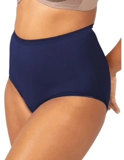 Sloggi Maxi Brief 2 Pack in Dark Navy/Beige