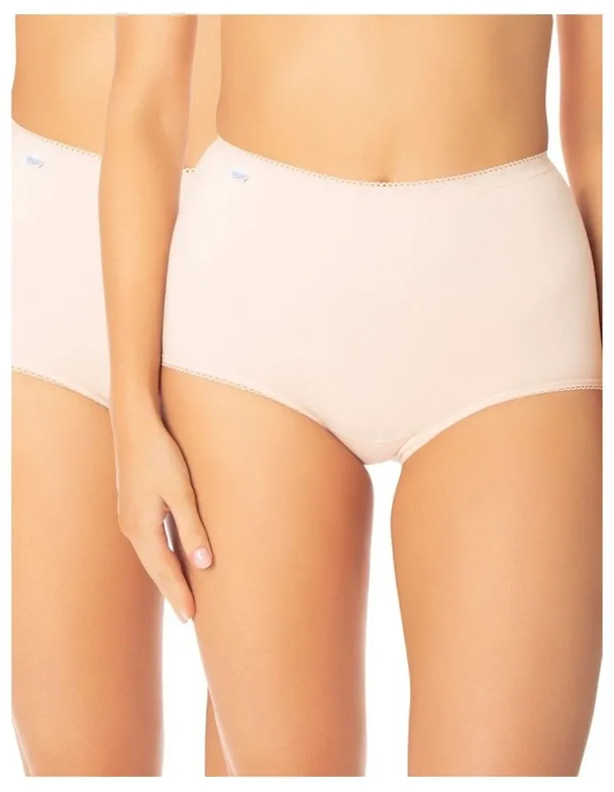 Sloggi Maxi Brief 2 Pack in Beige