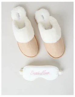 Soho Best Mum Gift Box with Slipper & Eye Mask in Beige