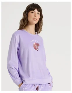 Soho Cosy Fleece Pyjama Set in Press Paws Print