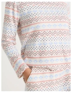 Soho Crew Neck Long Sleeve Pyjama Set in Winter Farisle Print