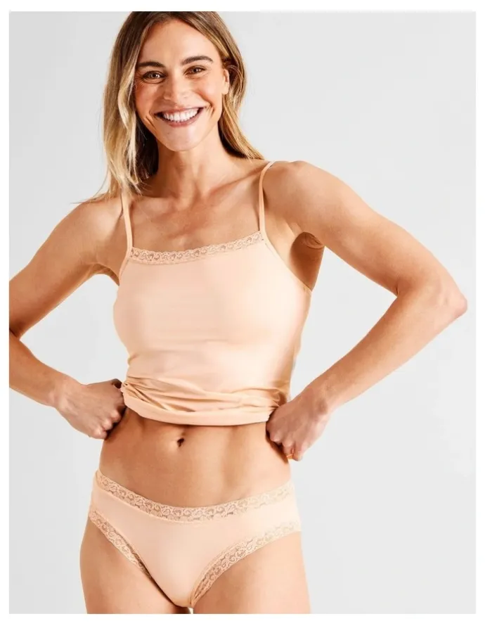 Soho Everyday Lace Bikini Brief in Beige