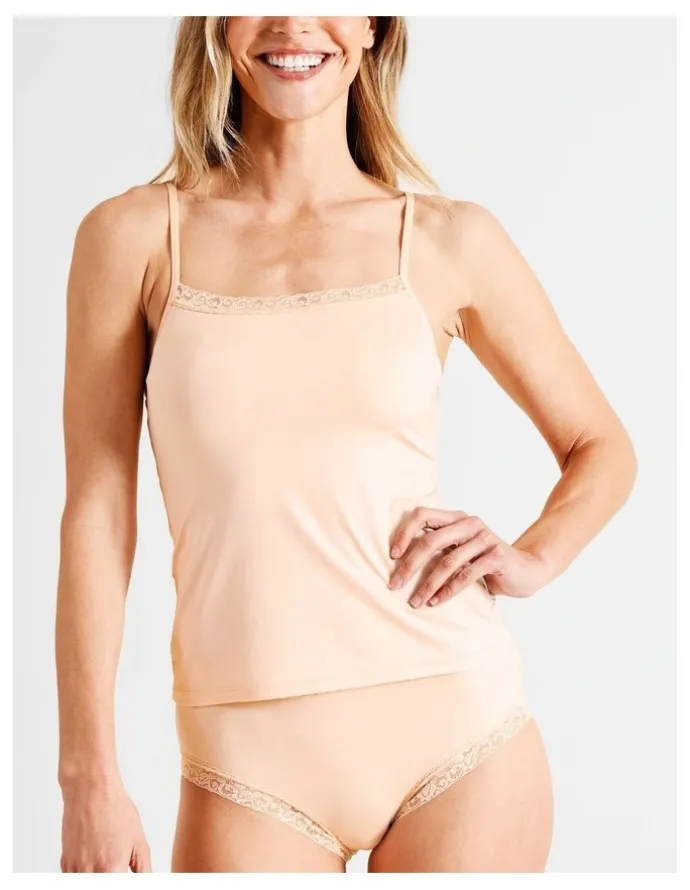 Soho Everyday Lace Cami in Beige