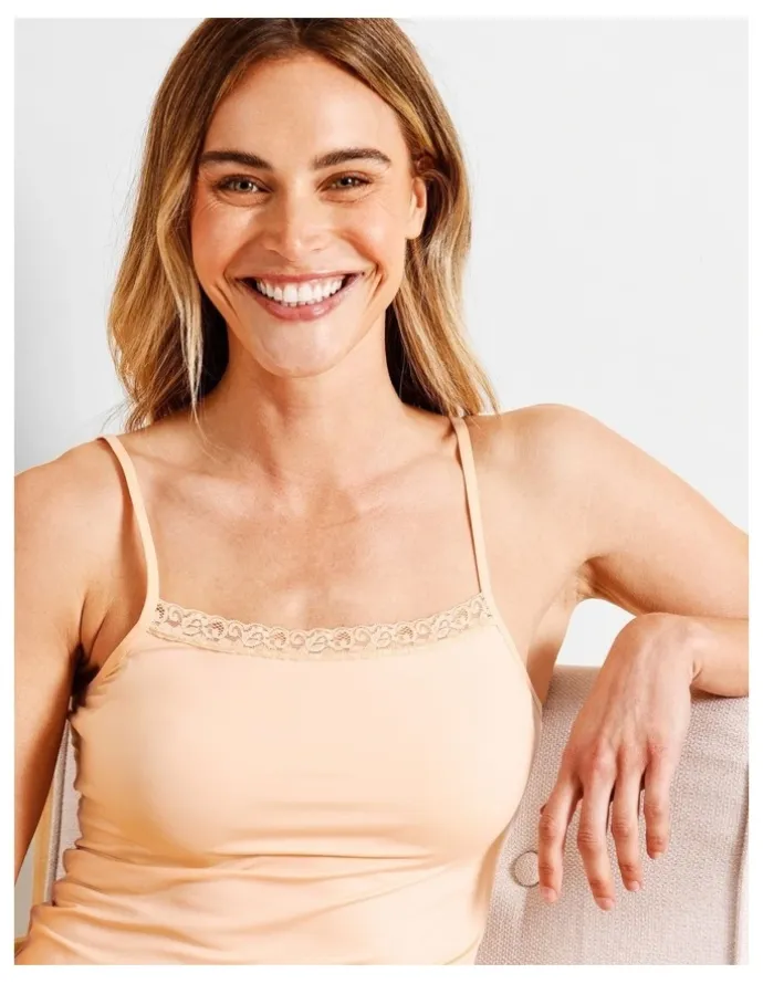 Soho Everyday Lace Cami in Beige