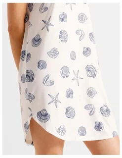 Soho Everyday PVE Short Sleeve Nightie in Seashells Print