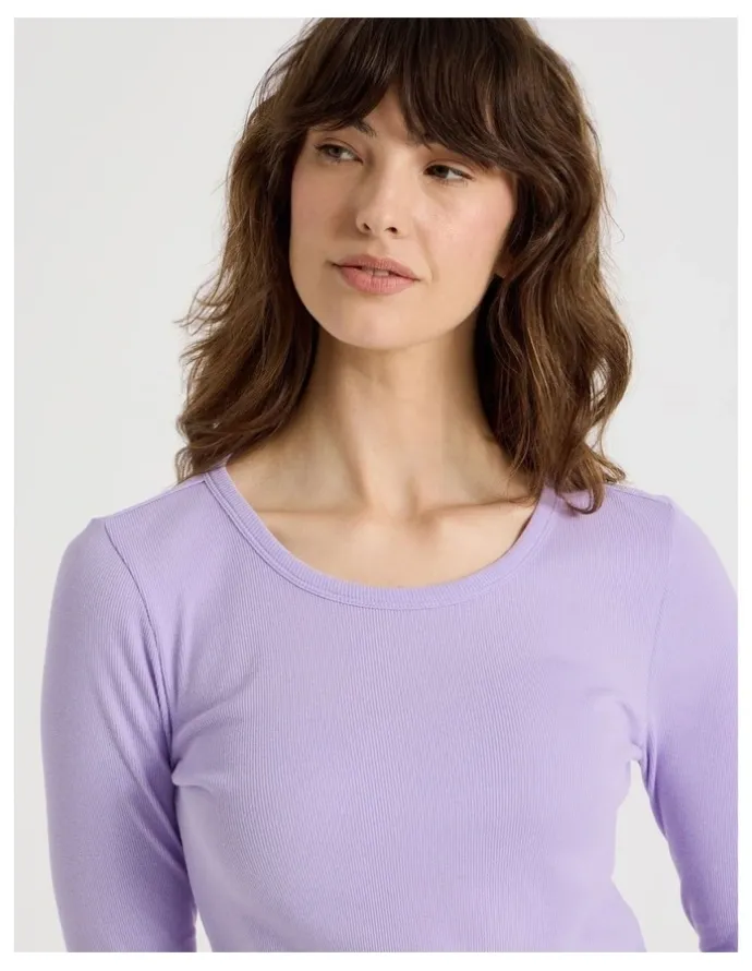 Soho Flannel Long Sleeve Knit / Flannelette Pant PJ Set in Lilac Stripe Print