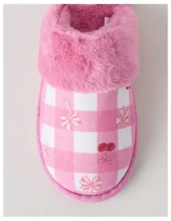 Soho Harbin Slipper in Pink Cherry/ Bow Print