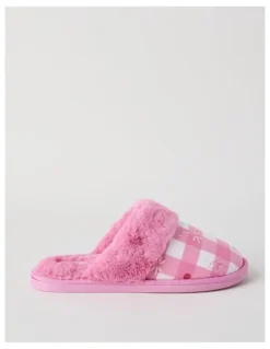 Soho Harbin Slipper in Pink Cherry/ Bow Print