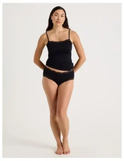 Soho Lace Modal Boyleg in Black