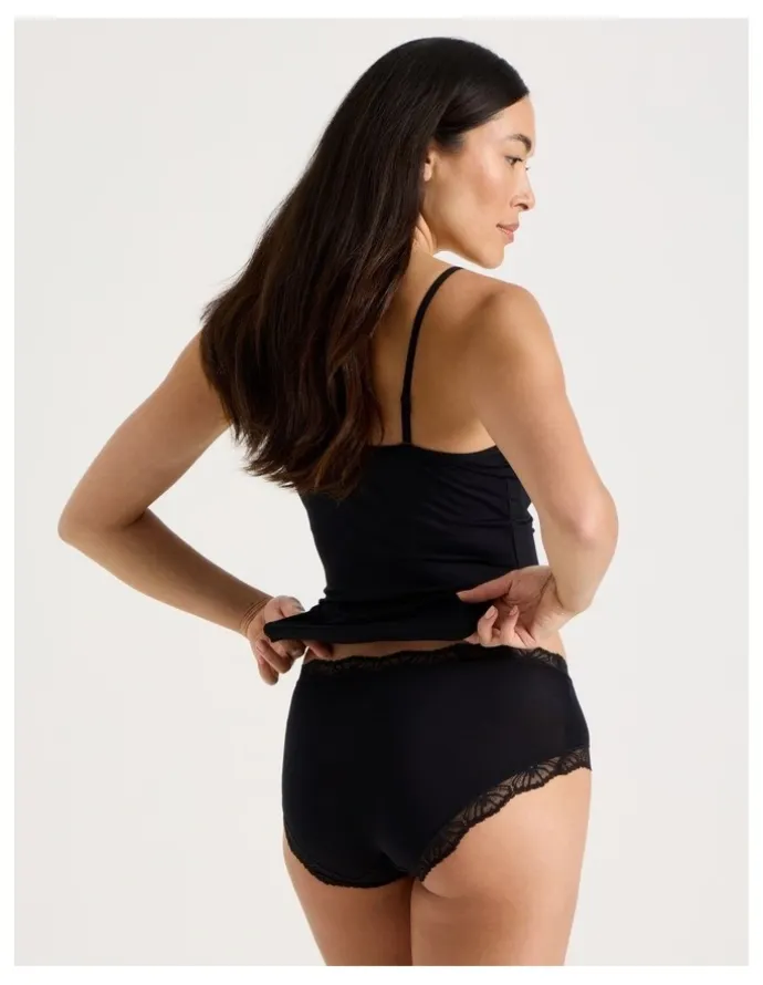 Soho Lace Modal Boyleg in Black