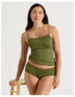 Soho Lace Modal Boyleg in Khaki