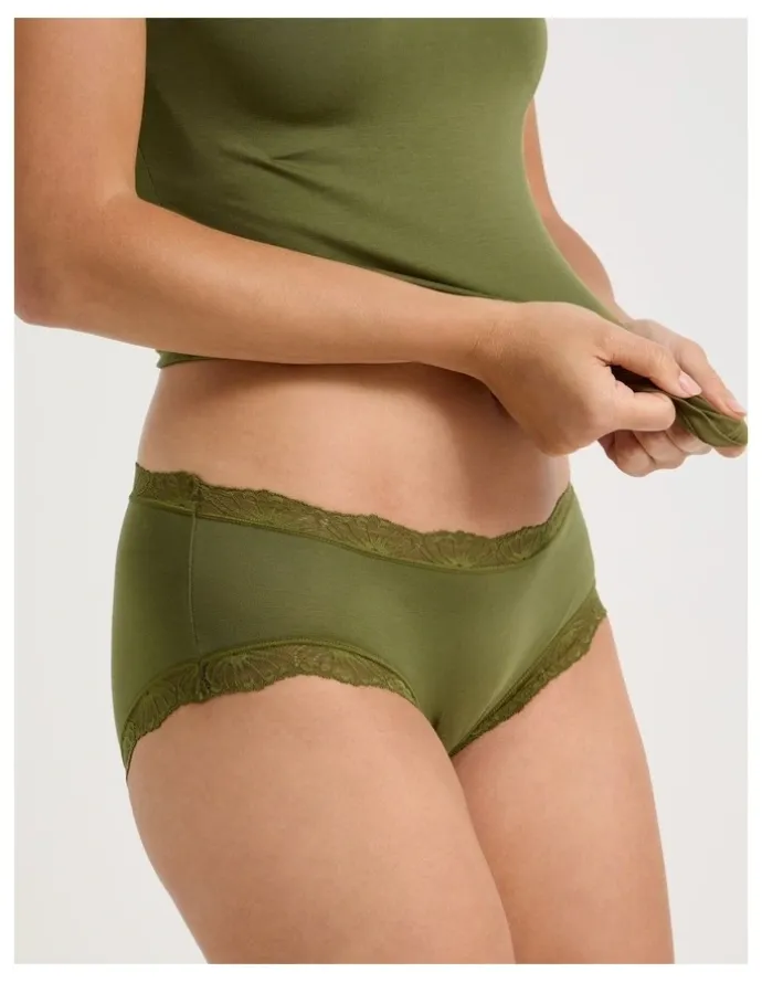 Soho Lace Modal Boyleg in Khaki