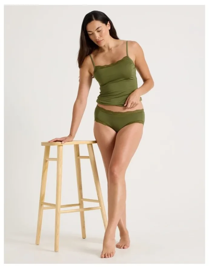 Soho Lace Modal Boyleg in Khaki