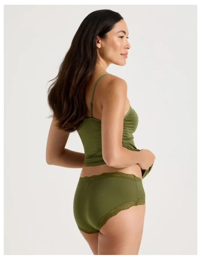 Soho Lace Modal Boyleg in Khaki