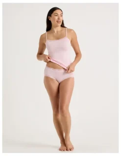 Soho Lace Modal Boyleg in Light Pink