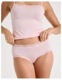 Soho Lace Modal Boyleg in Light Pink