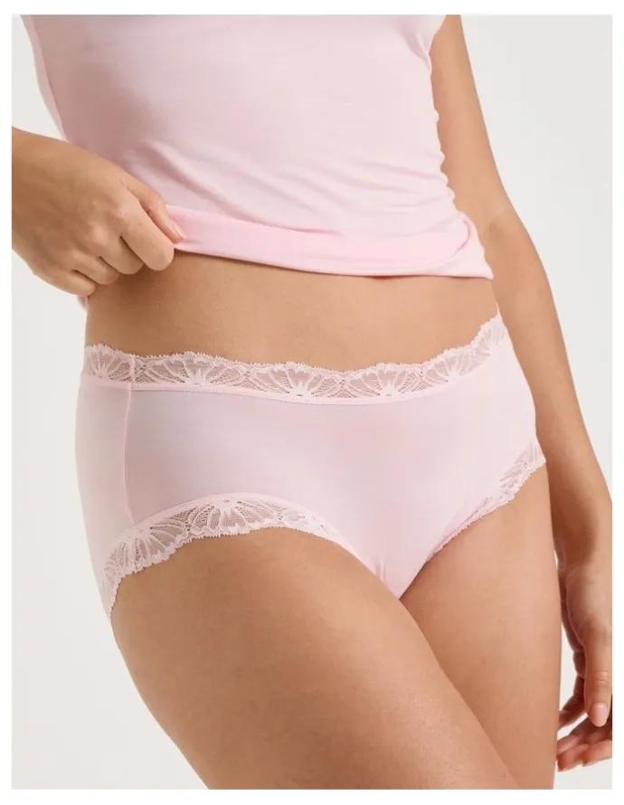 Soho Lace Modal Boyleg in Light Pink