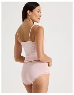 Soho Lace Modal Boyleg in Light Pink