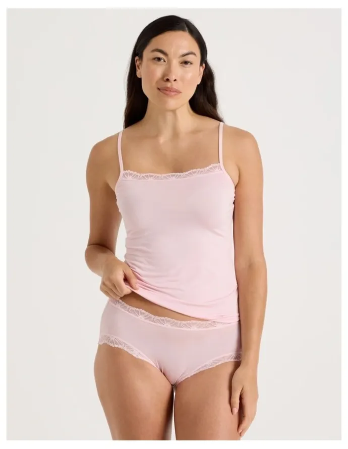 Soho Lace Modal Boyleg in Light Pink