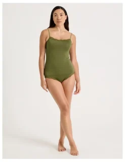Soho Lace Modal Camisole in Khaki