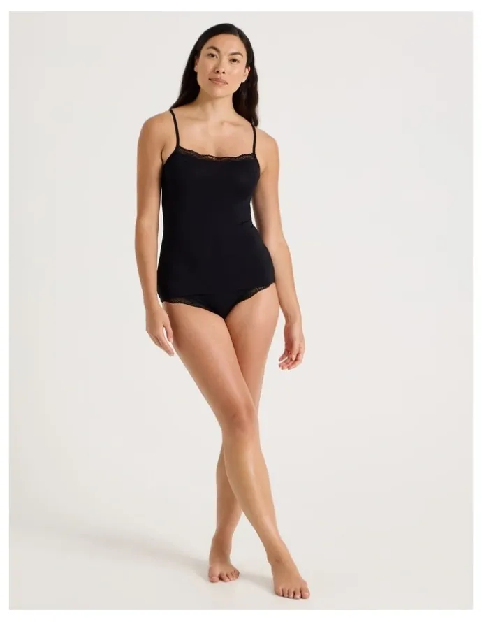 Soho Lace Modal Camisole in Black