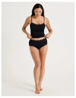 Soho Lace Modal Full Brief in Black