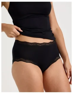 Soho Lace Modal Full Brief in Black