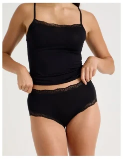 Soho Lace Modal Full Brief in Black